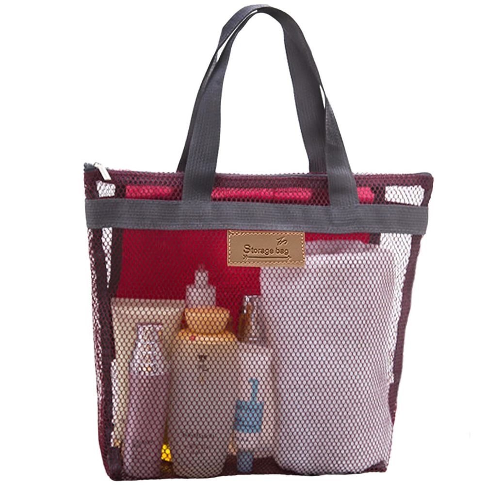 Mesh Shower Bags With Zipper, 11.8x9.8inches, Gym Essentials, Camping Toiletry🌟
